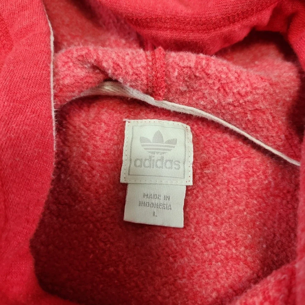 Chicago‎ Bulls Hoodie Men Large Adidas Cotton Fleece Red Loop Collar NBA